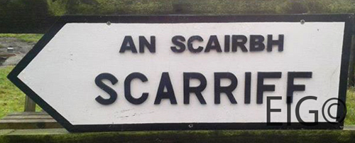 County CLARE Full Size Town ROAD SIGN