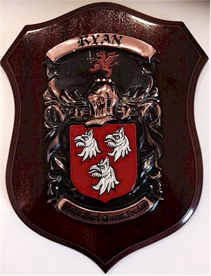 Customized Handpainted Crest Shield - Large