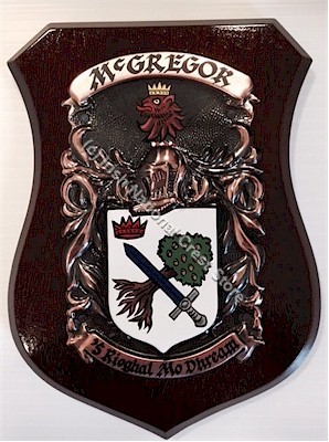 Bagnell to Barnard Handpainted Family Crest Shield
