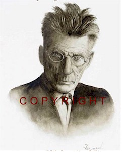 Samuel Beckett Monochrome Portrait
