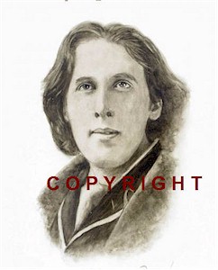 Oscar Wilde Monochrome Portrait