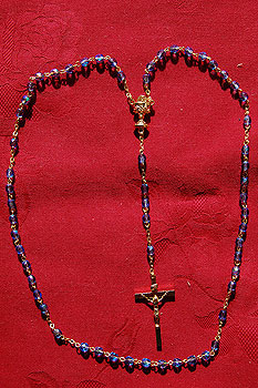 Rosary Beads Set Royal Blue Gold Crucifix Rosary Beads Set Royal Blue Gold Crucifix
(Crystal Beads)