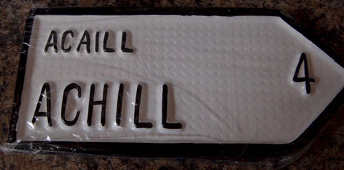 Achill Old Style Road Sign