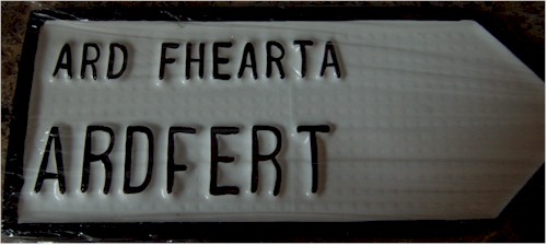 Ardfert Old Style Irish Road Sign