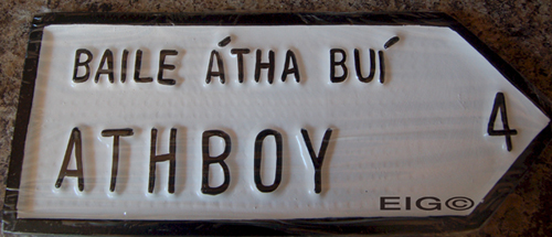 Athboy Old Style Road Sign