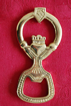 Irish Claddagh Brass Bottle Opener Irish Claddagh Brass Bottle Opener
(Boxed)