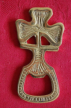 Irish Shamrock Brass Bottle Opener