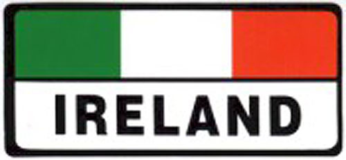 Ireland Tricolor Irish Car Ireland Tricolor Irish Car
(Bumper Sticker Decal)