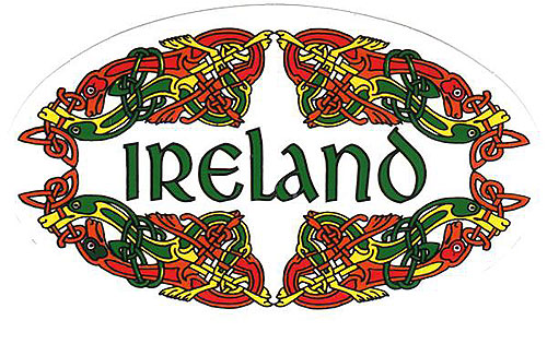 Ireland Celtic Oval Irish Car Ireland Celtic Oval Irish Car
(Bumper Sticker Decal)
