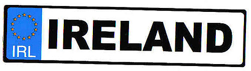 Irish Driving License Plate Car Irish Driving License Plate Car
(Car Bumper Sticker Decal)