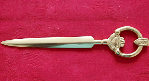 Claddagh Brass Letter Opener