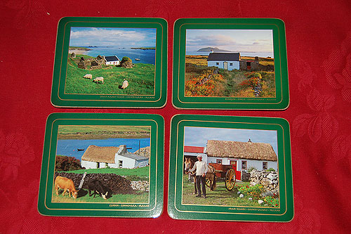 Irish Cottages Set of 4 Irish Cottages Set of 4
(Corked Wood Coasters)