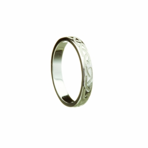 10kt Ladies Celtic Knot narrow engraved band Ring