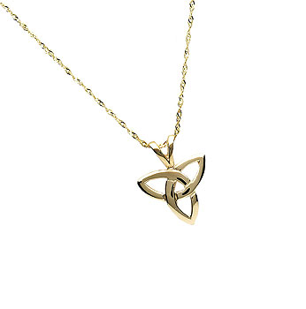 10K Gold Trinity Knot Design Pendant