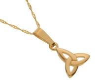 10K Gold Small Trinity Knot Pendant (Solid Back)