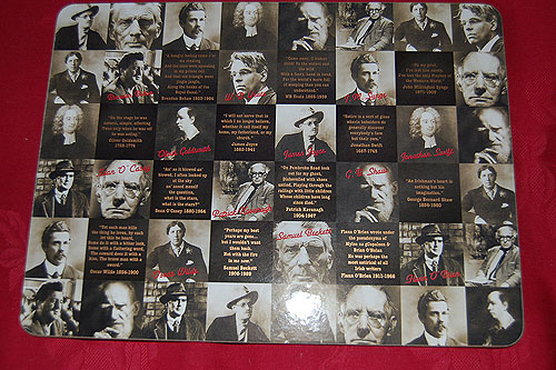 Irish Famous Writers Placemats Irish Famous Writers Placemats
(Set of 4)