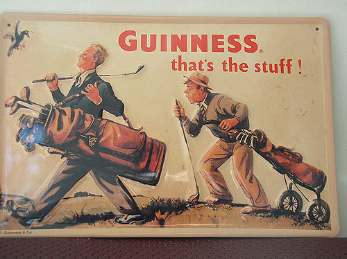 Guinness Metal Advertising Sign Golf Guinness Metal Advertising Sign Golf