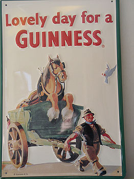 Guinness Metal Advertising Sign Horse In Cart Guinness Metal Advertising Sign Horse In Cart