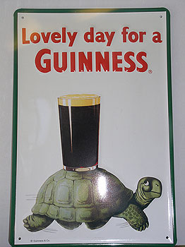Guinness Metal Advertising Sign Tortoise Guinness Metal Advertising Sign Tortoise